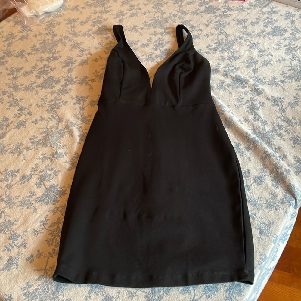 Black mini dress